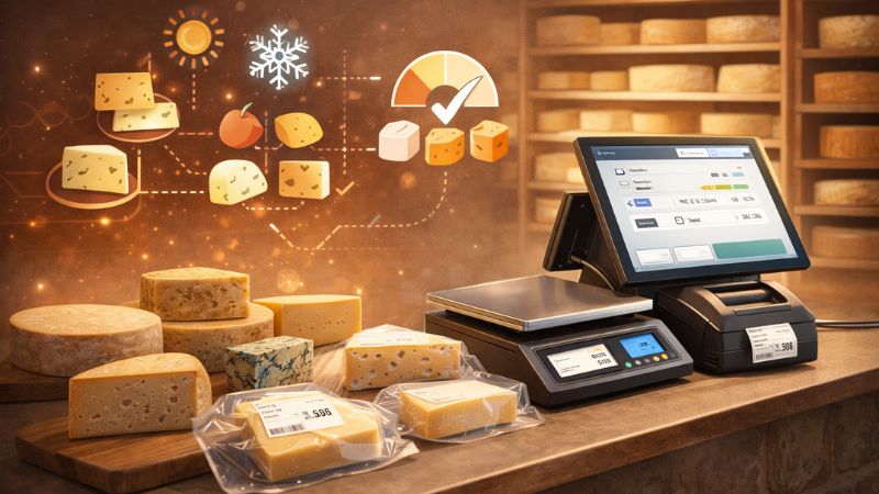 Suivre les stocks et les affinages en fromagerie grâce à une caisse performante