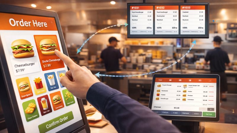 Connecter votre caisse aux bornes de commande et à la cuisine pour gagner en efficacité