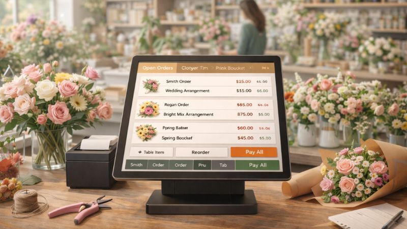 Optimiser la gestion des compositions florales grâce à une caisse tactile fleuriste