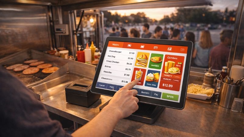 Gérer menus, suppléments et formules grâce à une caisse tactile en food-truck