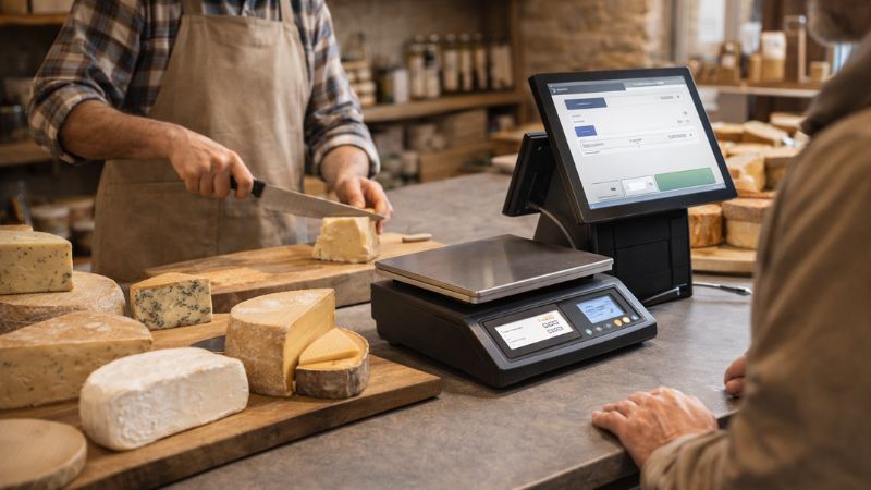 Gérer la pesée et la vente au poids en fromagerie grâce à une caisse tactile