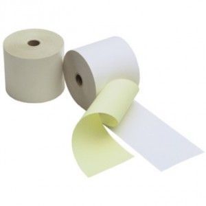 Bobine 2 Pli 76x70x12 papier Blanc/Jaune (par 50)