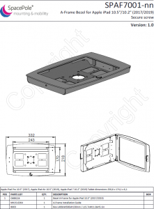 Ergonomic Solutions A-Frame iPad 10 SPAF7001-02